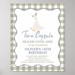Poster Capsule Temporelle 1er Anniversaire Silly Goose Bl