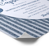 Poster Capsule Temporelle Anniversaire en Jean Bleu Coque (Coin)