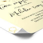 Poster Capsule temporelle d'anniversaire d'abeille bourdo (Coin)