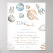 Poster Capsule Temporelle de Fusée pour Anniversaire Spat (Devant)