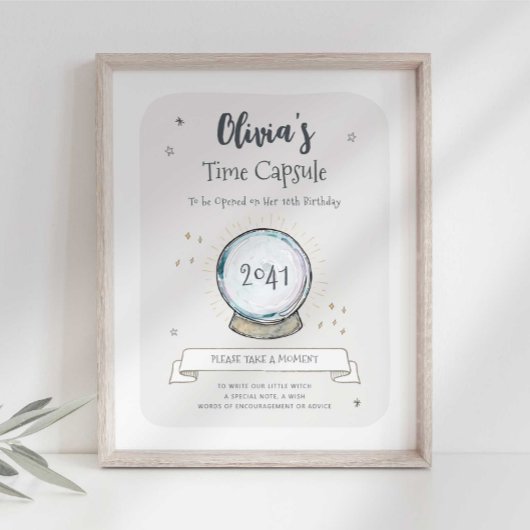 Poster Capsule temporelle de la fête de sorcier