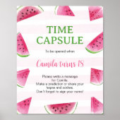 Poster Capsule Temporelle de Naissance Une Pastèque (Devant)