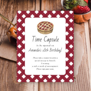 Poster Capsule temporelle de tarte 1er anniversaire genre