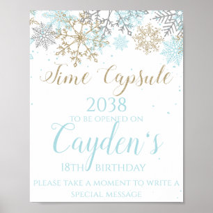 Poster Capsule Temporelle de Winter ONEderland Signe Bleu