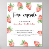 Poster Capsule Temporelle des Fraises 1er anniversaire (Devant)
