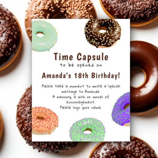 Poster Capsule temporelle Donuts 1er anniversaire