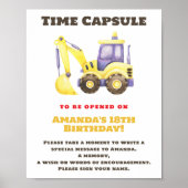 Poster Capsule temporelle d'un camion de construction pou (Devant)