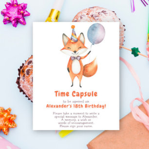 Poster Capsule Temporelle d'un Petit Renard 1er anniversa