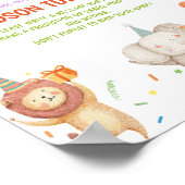 Poster Capsule Temporelle Fête d'Anniversaire Animaux de (Coin)
