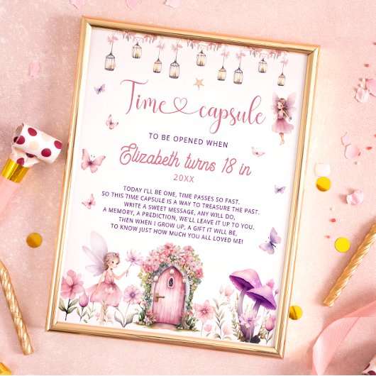 Poster Capsule Temporelle Jardin de Fées Floral
