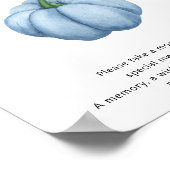 Poster Capsule temps Citrouille bleu 1er anniversaire (Coin)