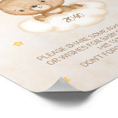 Poster Capsule temps de Baby shower de l'ours Brown (Coin)