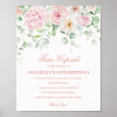 Poster Capsule temps de la florale rose Hydrangea Botaniq (Devant)