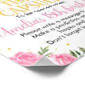 Poster Capsule temps rose or Floral Princesse Couronne (Coin)