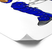 Poster Capteur de baseball bleu (Coin)