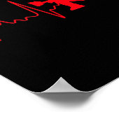 Poster Capteur de baseball - Catcher de baseball rouge (Coin)