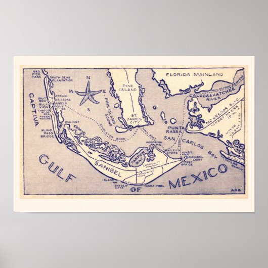 Poster Captiva Sanibel Imprimer 11x17 (Devant)