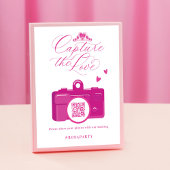 Poster Capture de l'amour Quinceanera Caméra rose Code QR