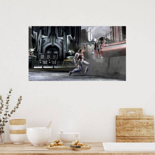 Poster Capture d'écran : Cyborg vs Nightwing (Cuisine)