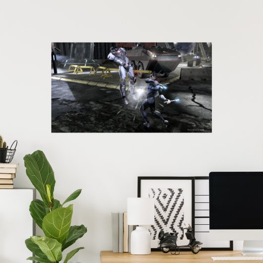 Poster Capture d'écran : Cyborg vs Nightwing 3 (Bureau à domicile)