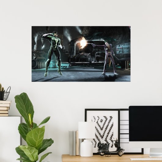 Poster Capture d'écran : Green Lantern vs Joker (Bureau à domicile)