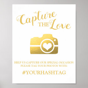 Poster Capture Élégante L'Amour   Hashtag Mariage