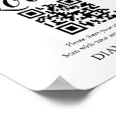 Poster Capture moderne Le code QR Love Mariage Signal (Coin)