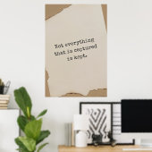 Poster Capturé vs Conservé : Art de citation de machine à (Bureau à domicile)