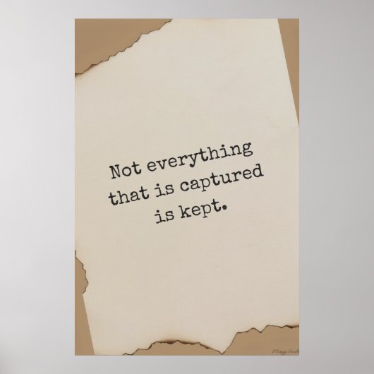 Poster Capturé vs Conservé : Art de citation de machine à (Devant)