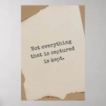 Captured vs Kept: Vintage Typewriter Quote Art