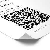 Poster Capturer le panneau d'amour. Code QR mariage noir (Coin)