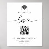 Poster Capturez la photo Love Mariage Code QR Signer (Devant)