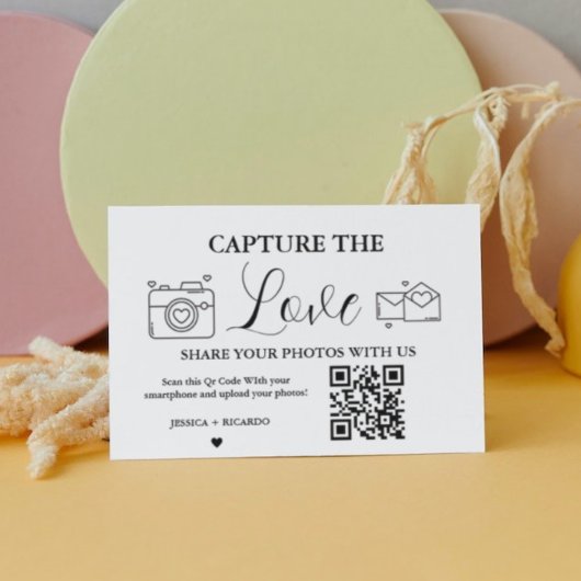 Poster Capturez le Carte photo de carte de code QR Love M