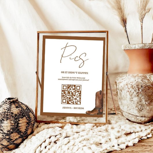 Poster Capturez le Carte photo de carte de code QR Love M