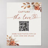 Poster Capturez le code QR Love Boho Fête des mariées (Devant)