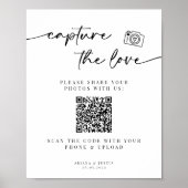 Poster Capturez Le Mariage Love Sign Avec Le Code QR (Devant)