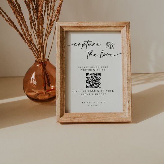 Poster Capturez Le Mariage Love Sign Avec Le Code QR