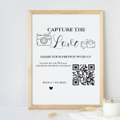 Poster Capturez le panneau photo Love Mariage QR Code Car