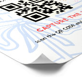 Poster Capturez le Wedding shower de code QR Coquette Lov (Coin)