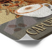 Poster Capurrrccino Abyssinian Cat Vintage (Coin)