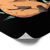 Poster Capybara avec queue - ambiance détendue (Coin)