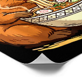Poster Capybara Eating Ramen Noodles (Coin)