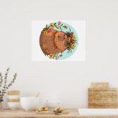 Poster Capybara en lunettes de soleil Été (Cuisine)