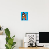 Poster Capybara faisant le dab Funny garçons filles enfan (Bureau à domicile)