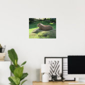 Poster Capybara - Gros rongeur (Bureau à domicile)