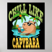 Poster Capybara Holidays - Funny Zen Rodent Quote Gift (Devant)