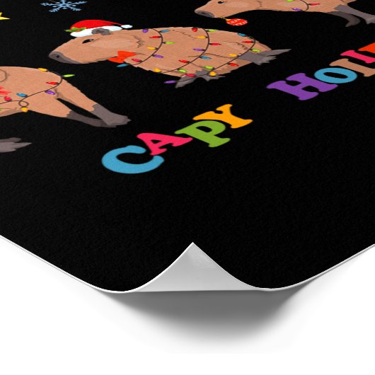 Poster Capybara Joyeux Noël (Coin)