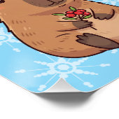 Poster Capybara Noël Anniversaire Fête (Coin)