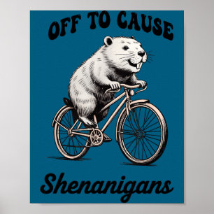 Poster Capybara part pour causer des bêtises journee st p