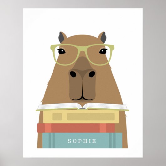 Poster Capybara Personalized Print (Devant)